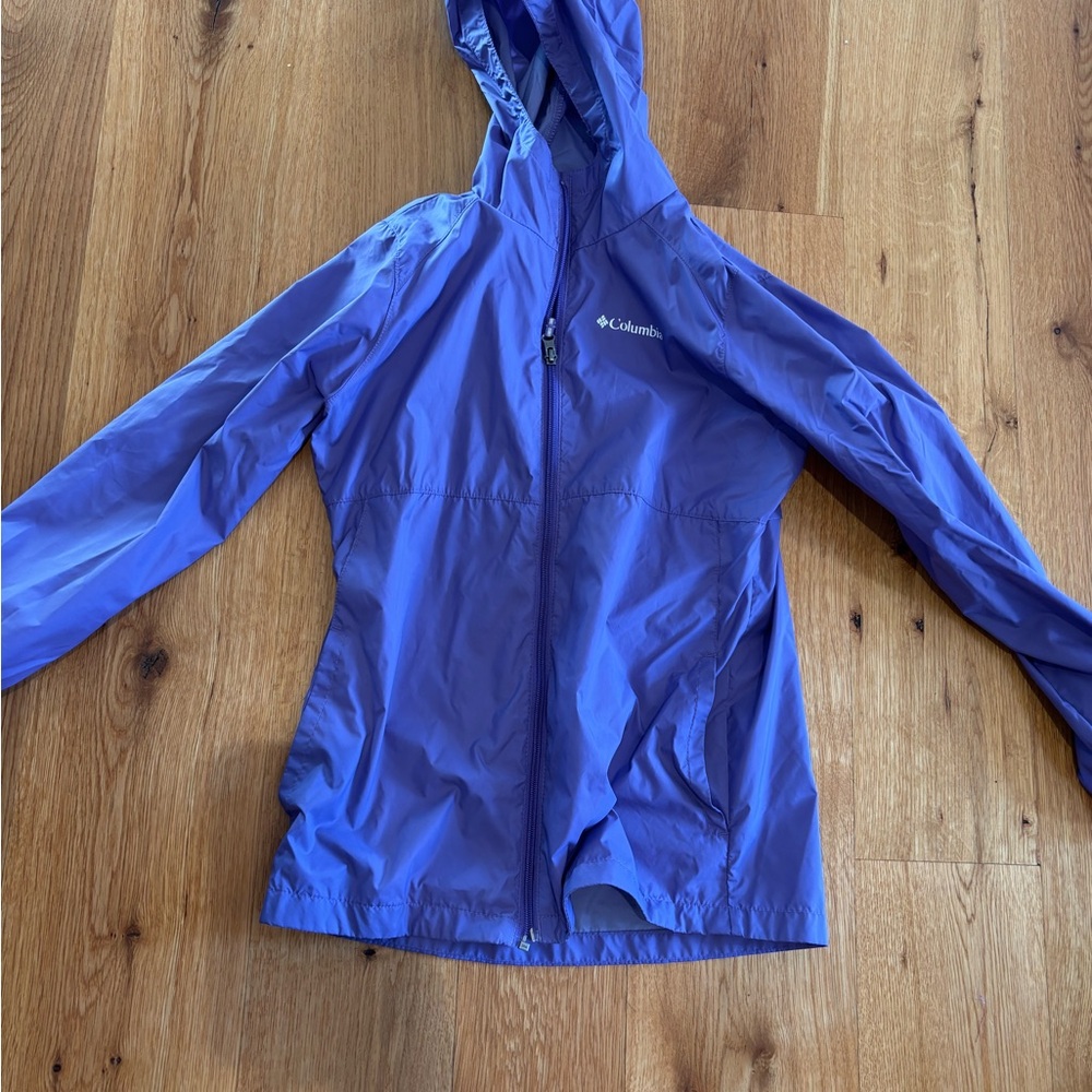 Columbia Purple Hooded Windbreaker Jacket